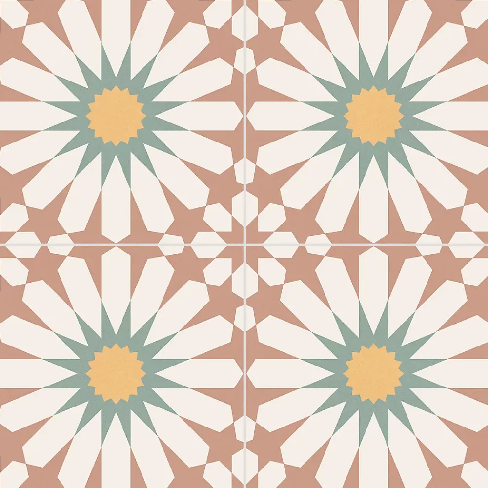 Reflex Boutique Carrelage Sol Effet Carreaux De Ciment<Carrelage sol effet carreaux de ciment Vintage Soleil bordeaux 33,15x33,15 cm -