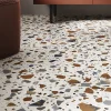 Carrelage Sol Effet Terrazzo|Carrelage Mural Effet Terrazzo<Carrelage sol et mur blanc mat Trend-Deco 90 x 90 cm