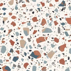 Carrelage Sol Effet Terrazzo|Carrelage Mural Effet Terrazzo<Carrelage sol et mur blanc mat Trend-Deco 90 x 90 cm