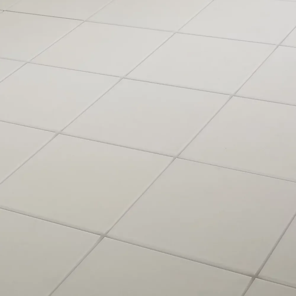 GoodHome Carrelage sol et mur blanc L.20 x l.20 cm x ép.8,2 mm, Konkrete- Carrelage Mural Pour Wc|Carrelage Sol Pour Wc