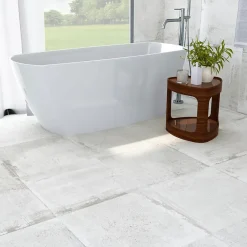 Carrelage sol et mur Detroit blanc 60 x 60 cm- Carrelage Mural Effet Béton|Carrelage Mural Pour Salle De Bains