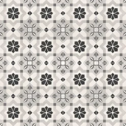 Mykonos Carrelage Mural Effet Carreaux De Ciment|Carrelage Sol Effet Carreaux De Ciment<Carrelage sol et mur effet carreaux de ciment tons gris L.45 x l.45 cm x ép.9,5 mm, Mediterranea Menorca
