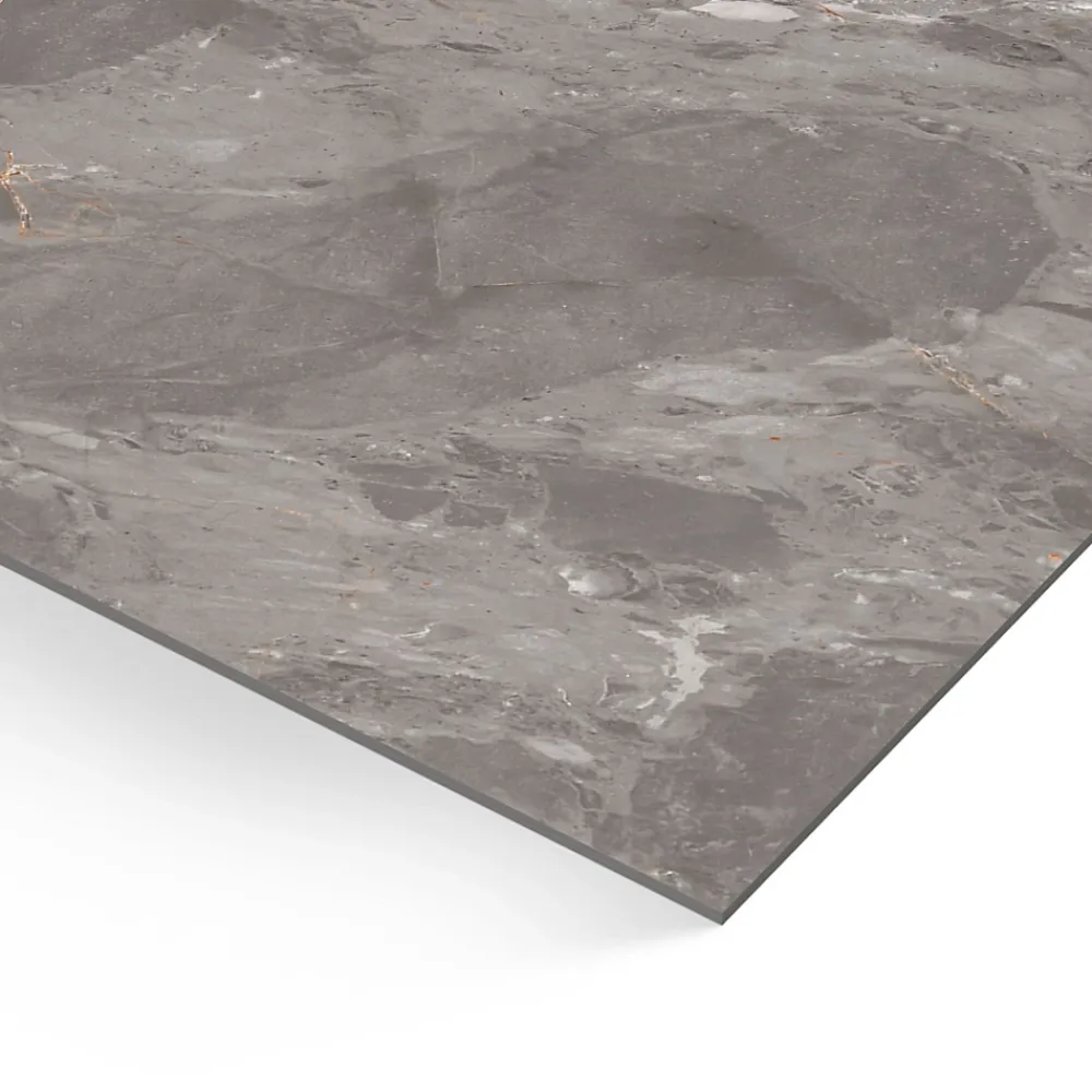 GoodHome Carrelage Mural Effet Marbre|Carrelage Sol Pour Pièce À Vivre<Carrelage sol et mur effet pierre gris mat L.60 x l.60 cm x ép.8,2 mm, Zerlina
