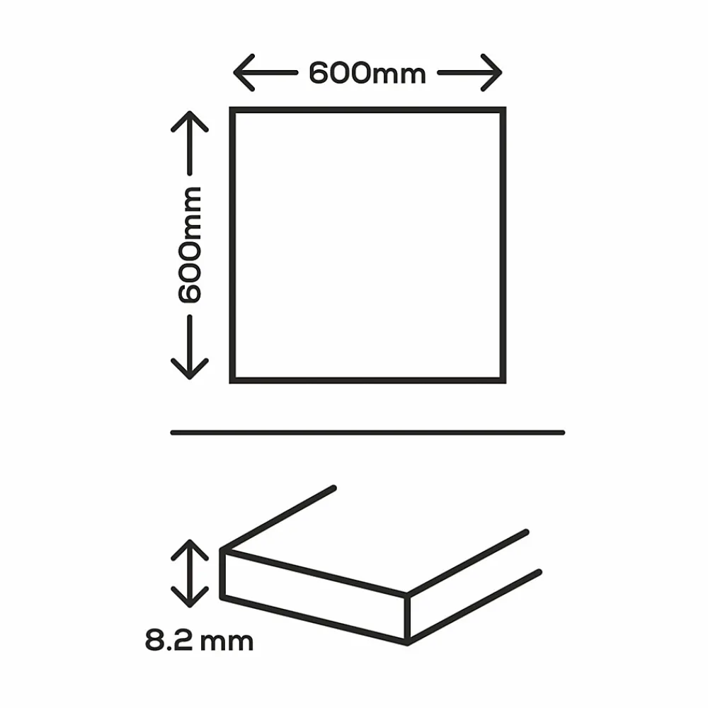 GoodHome Carrelage Mural Effet Marbre|Carrelage Sol Pour Pièce À Vivre<Carrelage sol et mur effet pierre gris mat L.60 x l.60 cm x ép.8,2 mm, Zerlina
