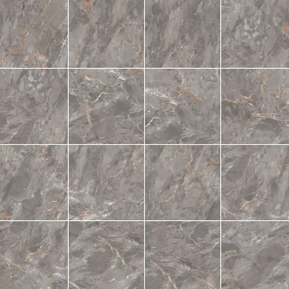 GoodHome Carrelage Mural Effet Marbre|Carrelage Sol Pour Pièce À Vivre<Carrelage sol et mur effet pierre gris mat L.60 x l.60 cm x ép.8,2 mm, Zerlina