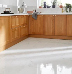 GoodHome Carrelage Mural Pour Wc|Carrelage Mural Effet Marbre<Carrelage sol et mur effet marbre blanc brillant L.61,3 x l.30,3 cm x ép.9 mm, Aruma