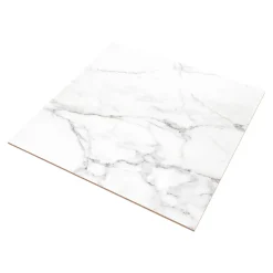 GoodHome Carrelage Mural Pour Salle De Bains|Carrelage Mural Effet Marbre<Carrelage sol et mur effet marbre blanc brillant L.45 x l.45 cm x ép.9,5 mm, Aruma