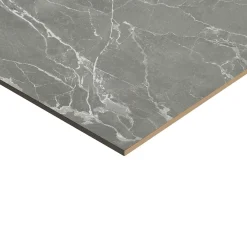 GoodHome Carrelage Mural Pour Douche|Carrelage Mural Pour Wc<Carrelage sol et mur effet marbre gris brillant L.60,8 x l.60,8 cm x ép.8,5 mm, Aruma