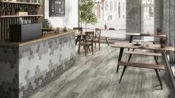 Grespor Carrelage sol et mur effet bois COOLWOOD - 22.2X89.7 COOLWOOD WHITE PEPPER- Carrelage Sol Effet Bois