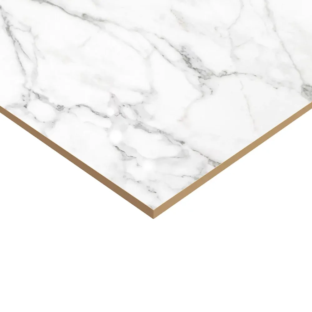 GoodHome Carrelage sol et mur effet marbre blanc mat L.60,8 x l.60,8 cm x ép.8,5 mm, Aruma- Carrelage Mural Pour Pièce À Vivre|Carrelage Mural Effet Marbre