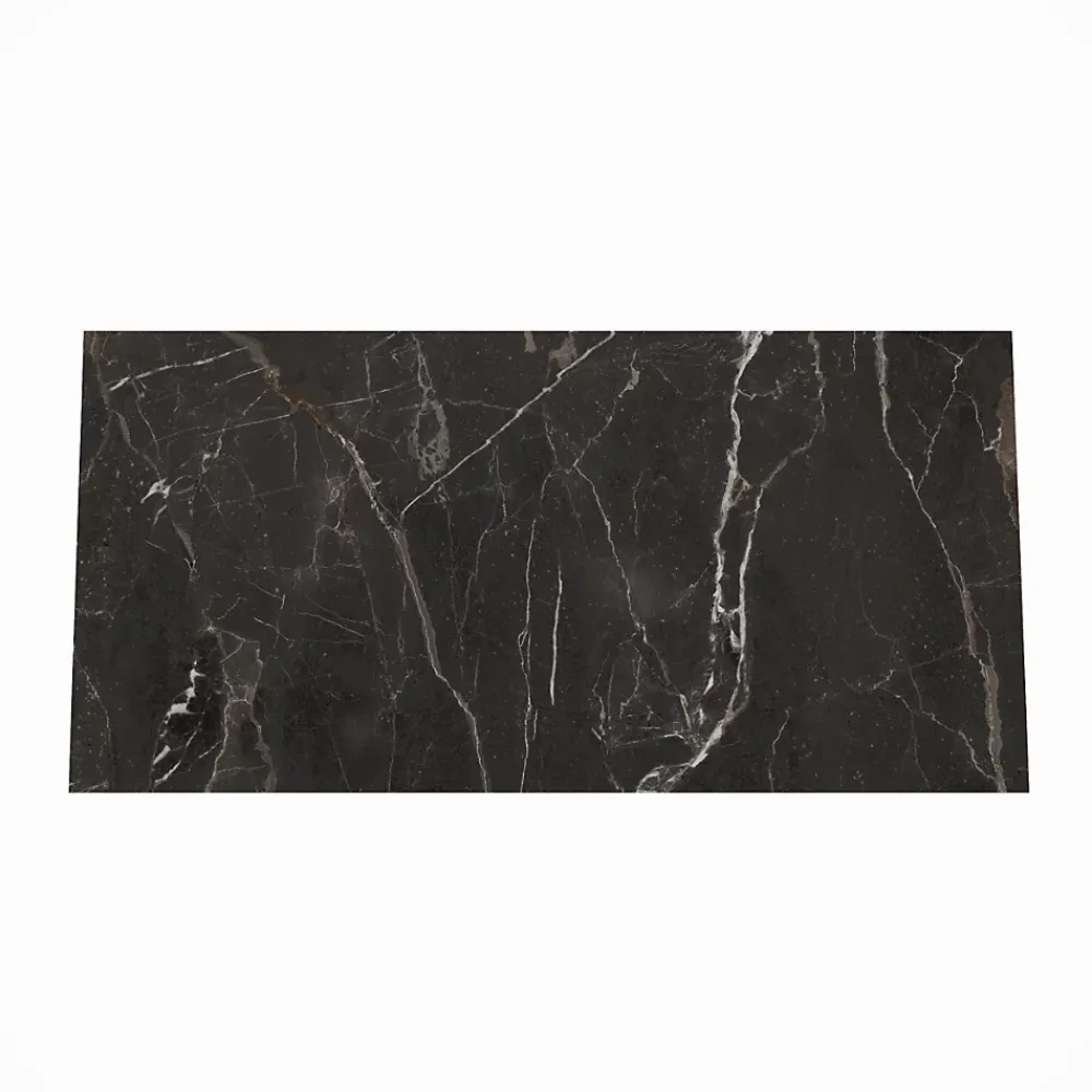 GoodHome Carrelage sol et mur effet marbre anthracite brillant L.61,3 x l.30,3 cm x ép.9 mm, Aruma- Carrelage Mural Pour Wc|Carrelage Mural Effet Marbre