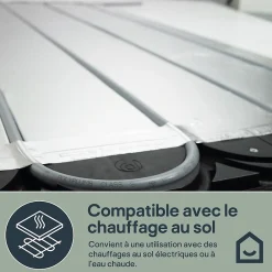 GoodHome Carrelage sol et mur effet marbre anthracite brillant L.61,3 x l.30,3 cm x ép.9 mm, Aruma- Carrelage Mural Pour Wc|Carrelage Mural Effet Marbre