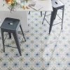 Mykonos Carrelage sol et mur effet carreaux de ciment tons bleus et verts L.45 x l.45 cm x ép.9,5 mm, Mediterranea Javea- Carrelage Mural Pour Douche|Carrelage Mural Pour Wc