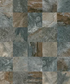 Carrelage sol et mur effet pierre oxydée L.20 x l.20 cm x ép.9,5 mm, Denali- Carrelage Mural Pour Wc|Carrelage Mural Pour Cuisine