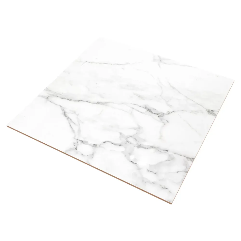 GoodHome Carrelage sol et mur effet marbre blanc brillant L.60,8 x l.60,8 cm x ép.8,5 mm, Aruma- Carrelage Mural Effet Marbre|Carrelage Mural Pour Douche