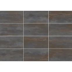 Gresmalt Carrelage Mural Effet Béton|Carrelage Sol Effet Béton<Carrelage sol et mur en grès cérame émaillé effet béton noir mat oxydé L.60 x l.30 cm x ép.7,4 mm, Upper