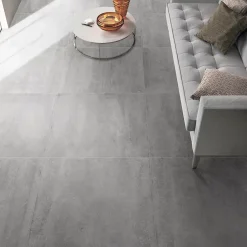 Carrelage Mural Effet Béton|Carrelage Sol Effet Béton<Carrelage sol et mur gris mat effet pierre L.90 x l.90 cm x ép.9 mm, Cemlam
