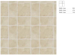 Carrelage sol et mur intérieur en grès cérame émaillé effet pierre ivoire mat L.50 x l.30 cm x ép.9 mm, Sunstone- Carrelage Mural Pour Cuisine|Carrelage Mural Pour Salle De Bains