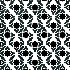 Carrelage sol et mur intérieur effet carreaux de ciment noirs et blancs L.20 x l.20 cm x ép.7,4 mm, Glamour Slate Mix- Carrelage Mural Effet Carreaux De Ciment|Carrelage Mural Pour Pièce À Vivre