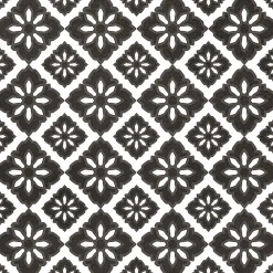 Carrelage sol et mur intérieur effet carreaux de ciment noirs et blancs L.20 x l.20 cm x ép.7,4 mm, Glamour Slate Mix- Carrelage Mural Effet Carreaux De Ciment|Carrelage Mural Pour Pièce À Vivre