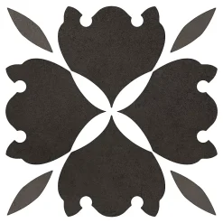 Carrelage sol et mur intérieur effet carreaux de ciment noirs et blancs L.20 x l.20 cm x ép.7,4 mm, Glamour Slate Mix- Carrelage Mural Effet Carreaux De Ciment|Carrelage Mural Pour Pièce À Vivre