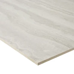 GoodHome Carrelage Mural Effet Pierre|Carrelage Sol Effet Pierre<Carrelage sol et mur intérieur gris clair effet pierre L.59,5 x l.59,5 cm x ép.9,5 mm, Kyat