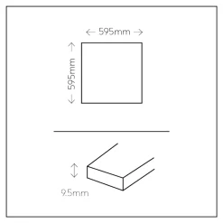 GoodHome Carrelage Mural Effet Pierre|Carrelage Sol Effet Pierre<Carrelage sol et mur intérieur gris clair effet pierre L.59,5 x l.59,5 cm x ép.9,5 mm, Kyat