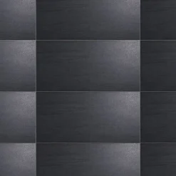 GoodHome Carrelage sol et mur intérieur noir effet pierre L.60 x l.30 cm x ép.9,5 mm, Oikos- Carrelage Mural Pour Wc|Carrelage Mural Effet Pierre