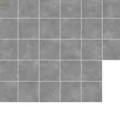 Ecoceramic Carrelage sol et mur intérieur gris moyen effet béton L.60 x l.60 cm x ép.9,5 mm, District- Carrelage Mural Effet Béton|Carrelage Mural Pour Cuisine