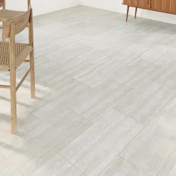 GoodHome Carrelage sol et mur intérieur gris clair effet pierre L.59,5 x l.29,5 cm x ép.8,7 mm, Kyat- Carrelage Mural Effet Pierre|Carrelage Sol Effet Pierre