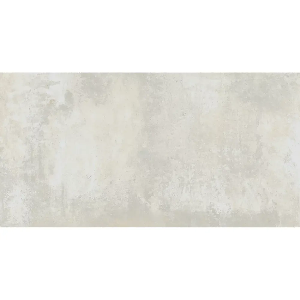 Carrelage Mural Effet Béton|Carrelage Mural Pour Douche<Carrelage sol et mur intérieur en grès cérame émaillé effet béton blanc satin L.61 x l.31 cm x ép.8 mm, Malt