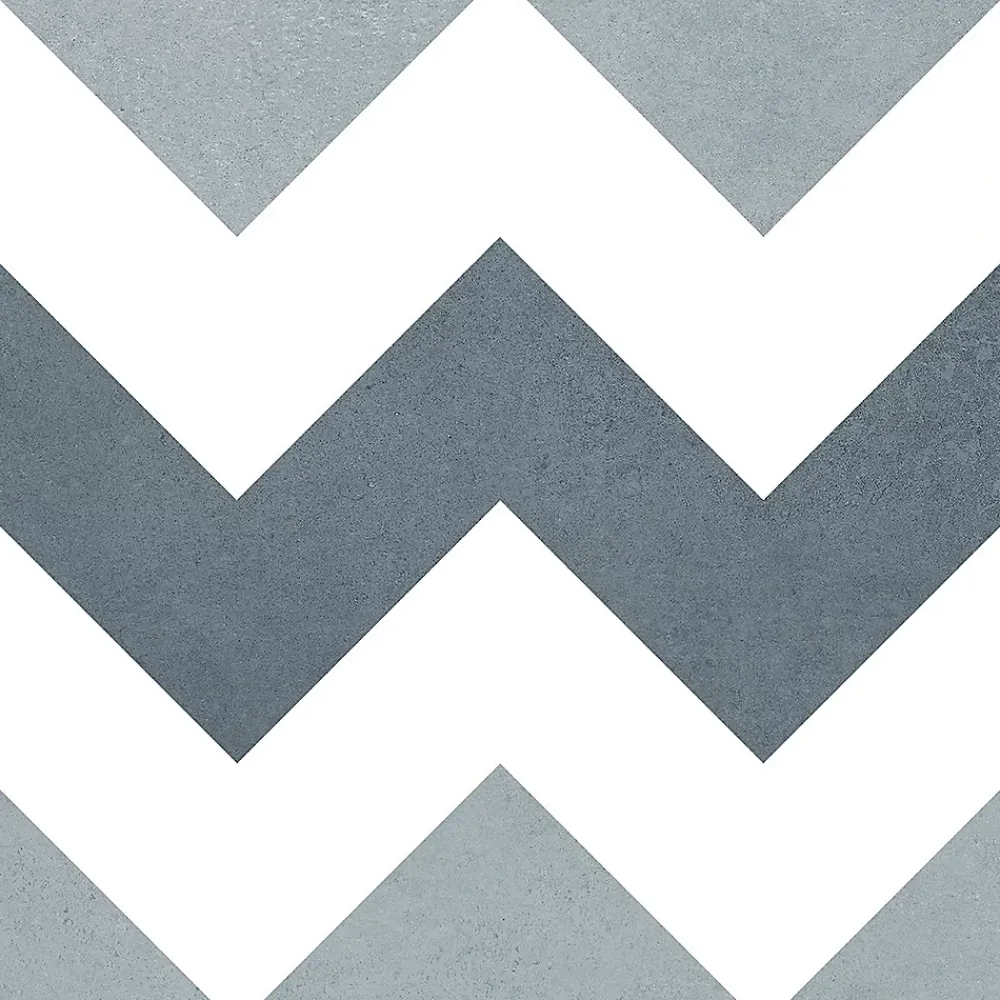 Carrelage sol et mur intérieur effet carreaux de ciment tons bleus L.20 x l.20 cm x ép.7,4 mm, Glamour Océan Mix- Carrelage Mural Effet Carreaux De Ciment|Carrelage Mural Pour Cuisine