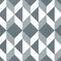 Carrelage sol et mur intérieur effet carreaux de ciment tons bleus L.20 x l.20 cm x ép.7,4 mm, Glamour Océan Mix- Carrelage Mural Effet Carreaux De Ciment|Carrelage Mural Pour Cuisine