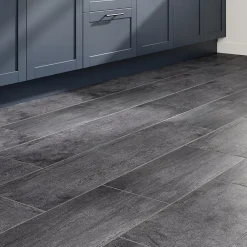 GoodHome Carrelage Mural Pour Wc|Carrelage Mural Pour Salle De Bains<Carrelage sol et mur intérieur anthracite effet pierre L.60 x l.30 cm x ép.9,5 mm, Oikos