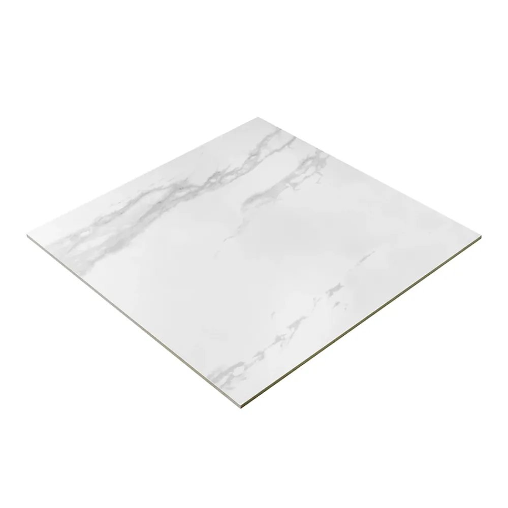 GoodHome Carrelage sol et mur intérieur en grés cérame émaillé effet marbre blanc poli L.60 x l.60 cm x ép.9 mm, Ultimate Marble- Carrelage Mural Effet Marbre|Carrelage Sol Effet Marbre
