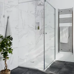 GoodHome Carrelage sol et mur intérieur en grés cérame émaillé effet marbre blanc poli L.60 x l.60 cm x ép.9 mm, Ultimate Marble- Carrelage Mural Effet Marbre|Carrelage Sol Effet Marbre
