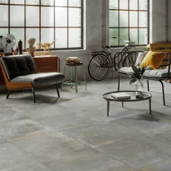 Carrelage Mural Pour Wc|Carrelage Mural Pour Salle De Bains<Carrelage sol et mur intérieur gris effet pierre L.60 x l.60 cm x ép.9 mm, Volcano