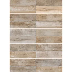 Carrelage Mural Effet Bois|Carrelage Mural Pour Douche<Carrelage sol et mur intérieur effet bois naturel L.60 x l.15 cm x ép.8 mm, Julyo