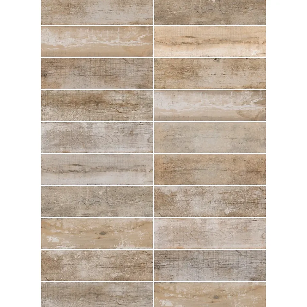Carrelage Mural Effet Bois|Carrelage Mural Pour Douche<Carrelage sol et mur intérieur effet bois naturel L.60 x l.15 cm x ép.8 mm, Julyo