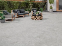 Cristacer Carrelage Extérieur Et Terrasse<Carrelage sol et mur intérieur / extérieur antidérapant effet béton Blent White l.90 X L.90 cm rectifié 1er choix R11