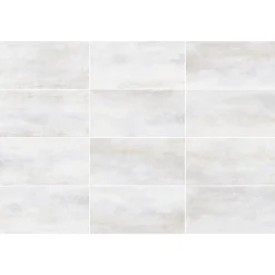 Gresmalt Carrelage Mural Effet Béton|Carrelage Mural Pour Douche<Carrelage sol et mur intérieur en grès cérame émaillé blanc mat L.60 x l.30 cm, Upper