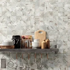 Carrelage sol et mur intérieur en grès cérame émaillé effet béton décoré multicouleurs satin L.61 x l.31 cm x ép.8 mm, Malt- Carrelage Mural Pour Cuisine|Carrelage Sol Pour Cuisine