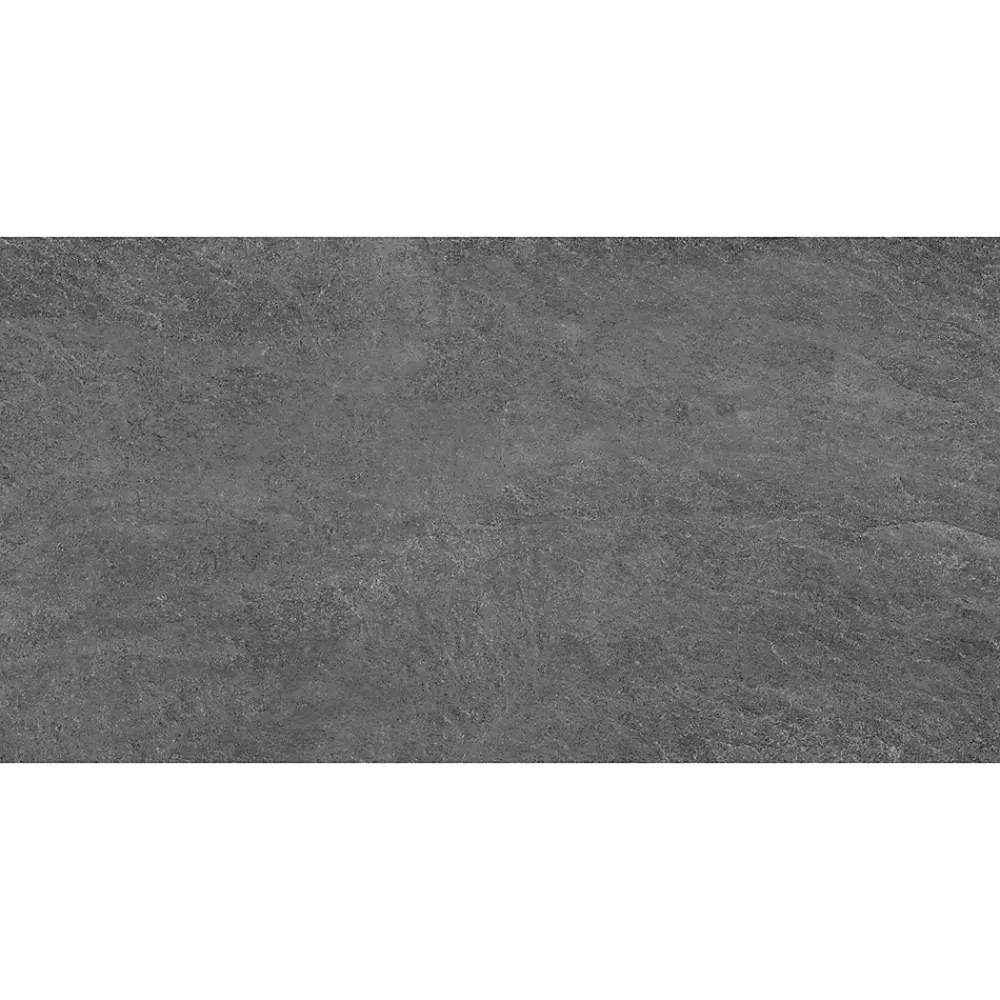 Carrelage sol et mur intérieur gris foncé effet pierre L.60,4 x l.30 cm x ép.7,4 mm, Mitha- Carrelage Mural Pour Wc|Carrelage Mural Effet Pierre