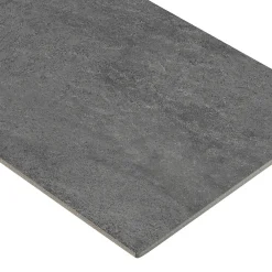 Carrelage sol et mur intérieur gris foncé effet pierre L.60,4 x l.30 cm x ép.7,4 mm, Mitha- Carrelage Mural Pour Wc|Carrelage Mural Effet Pierre