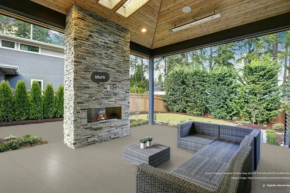 RAK Ceramics Carrelage Extérieur Et Terrasse<Carrelage sol et mur intérieur / extérieur effet béton Créative Concrète P Stone Grey l.60 X L.120 cm rectifié 1er choix R11