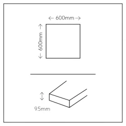 GoodHome Carrelage Sol Pour Salle De Bains|Carrelage Mural Pour Salle De Bains<Carrelage sol et mur intérieur beige effet pierre L.59,5 x l.59,5 cm x ép.9,5 mm, Kyat