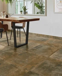 Carrelage Mural Effet Béton|Carrelage Mural Pour Douche<Carrelage sol et mur intérieur effet béton oxydé L.61 x l.61 cm x ép.9 mm, Real Ruggine