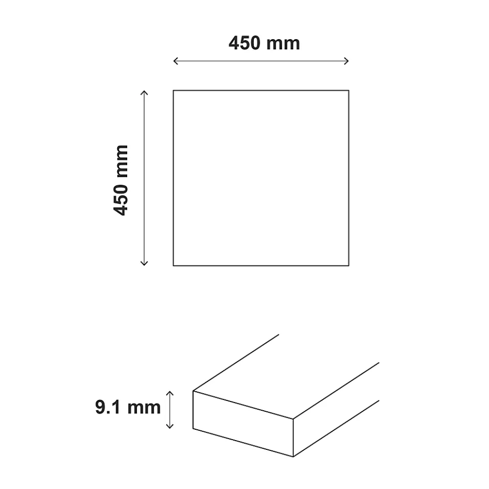 Carrelage Mural Effet Béton|Carrelage Mural Pour Wc<Carrelage sol et mur intérieur gris clair effet pierre L.45 x l.45 cm x ép.9,1 mm, Limo