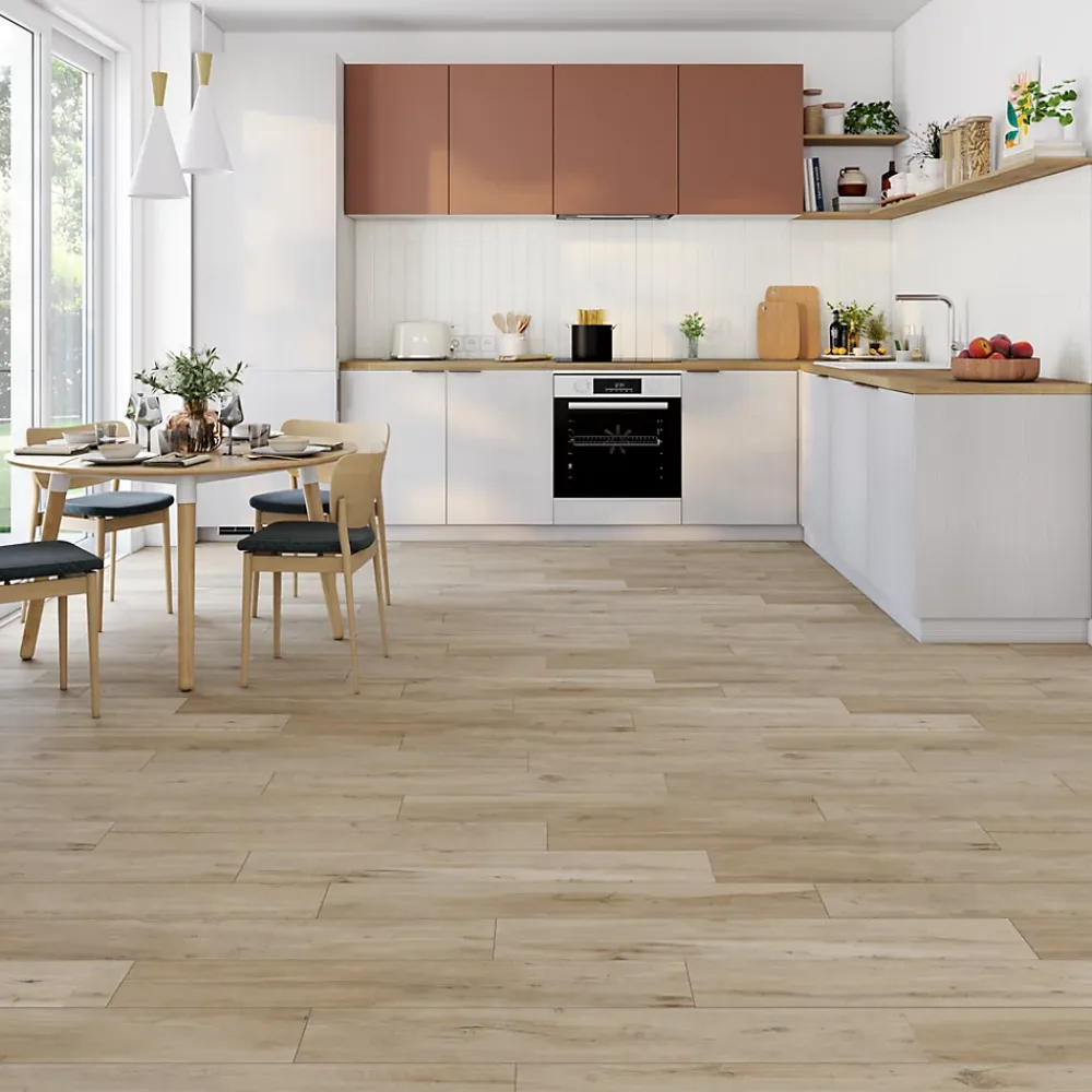 Carrelage sol et mur intérieur effet bois brut mat L.90 x l.15 cm x ép.7,5 mm, Shireen- Carrelage Mural Pour Pièce À Vivre|Carrelage Mural Effet Bois