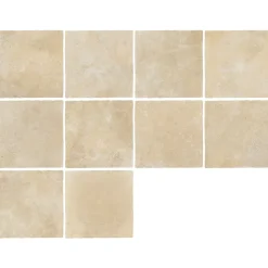 Carrelage Mural Pour Wc|Carrelage Mural Pour Salle De Bains<Carrelage sol et mur intérieur effet pierre ivoire mat L.50 x l.50 cm x ép.9 mm, Sunstone